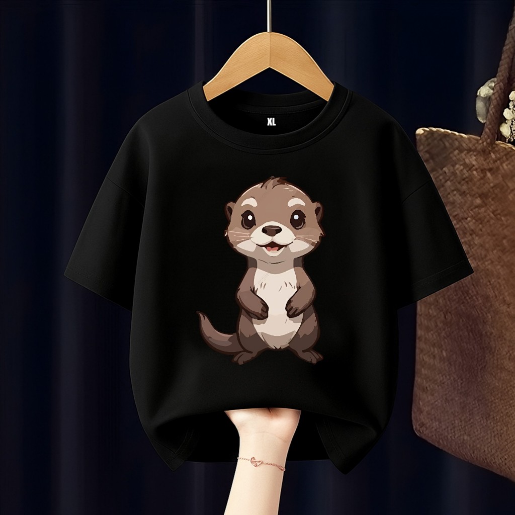 OTTER CUTE CHILDRENS เสื้อยืด OTTER ANIMAL CUTE FREE CUSTOM NAME