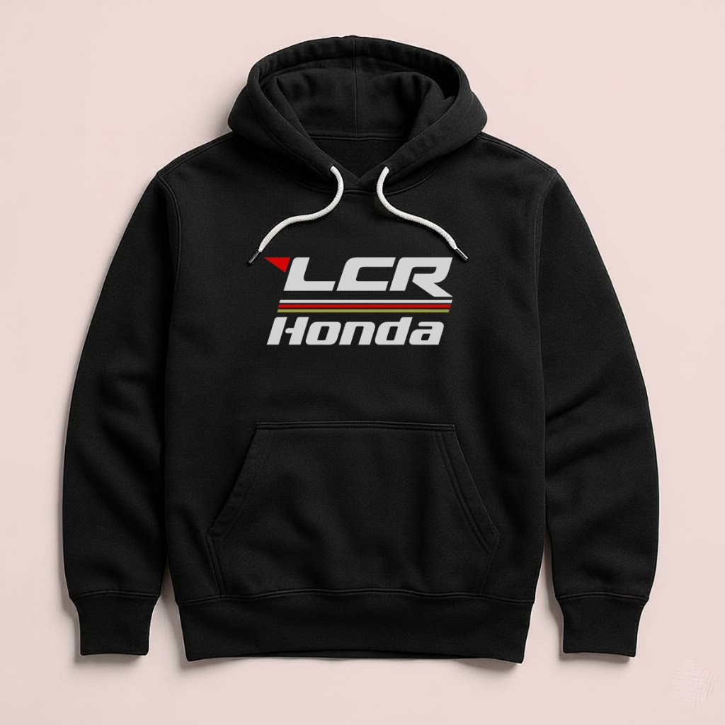 Hoodie LCR Honda MotoGP Team Fleece Sweater เสื้อกันหนาว เสื้อฮู้ดผ้าฟลีซ สีดํา สีดํา ผ้า
