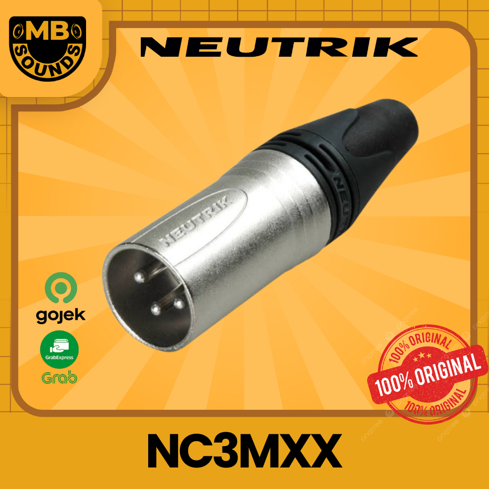 Neutrik NC3MXX ขั้วต่อสายเคเบิล Canon ตัวผู้/ตัวผู้ XLR ORIGINAL