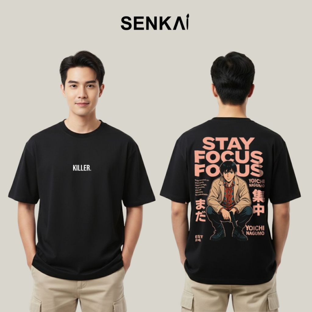 Yoichi Nagumo Stay Focus เสื้อยืดอนิเมะญี่ปุ่น Unisex/ARC119