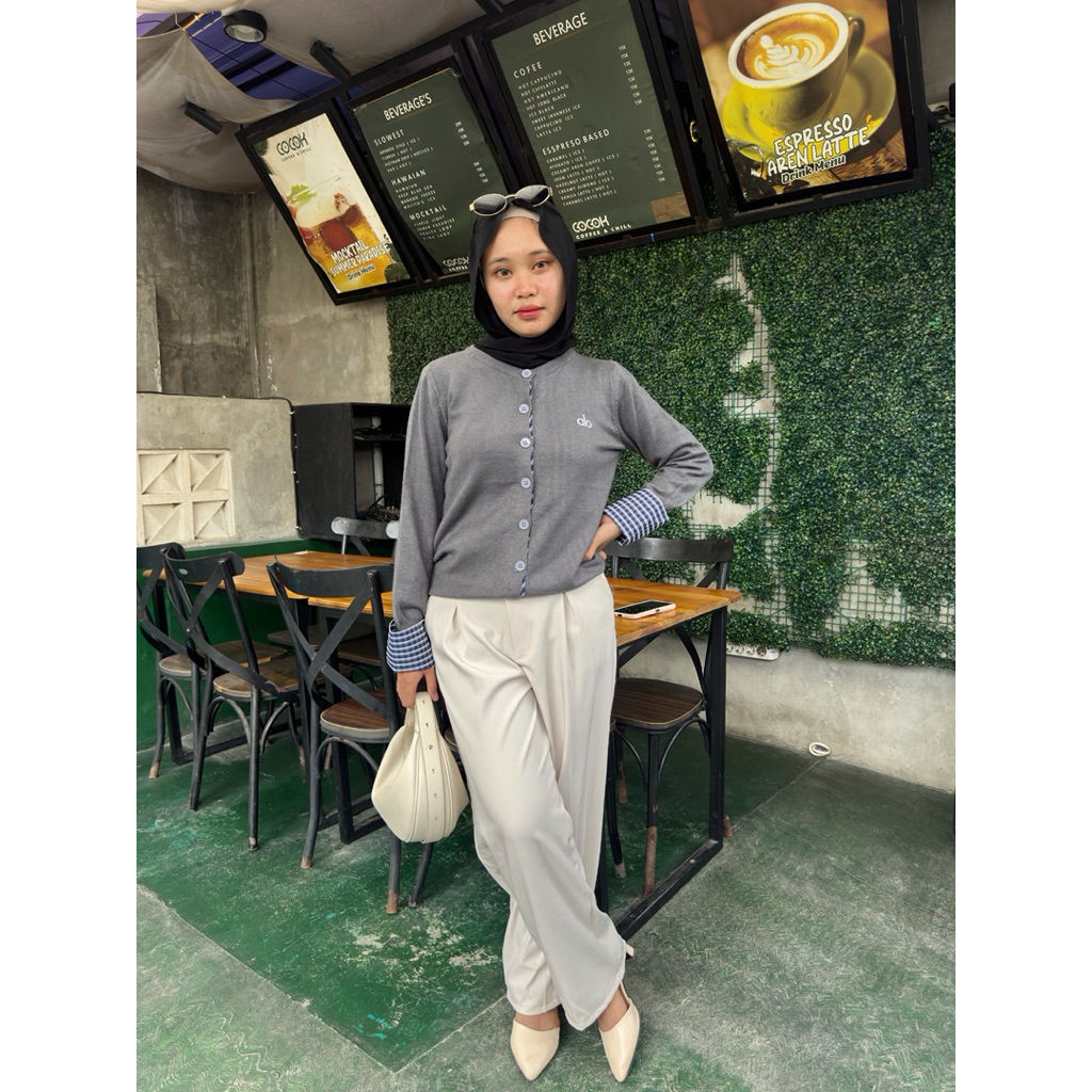 ลายตารางหมากรุก Cardi alo| C74 FX