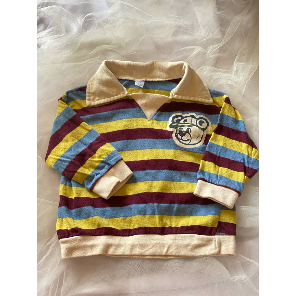 PRELOVED PL เสื้อยืดคอปกแขนยาวสําหรับเด็กทารกผู้ชายขนาด 5 2T 3T 4T