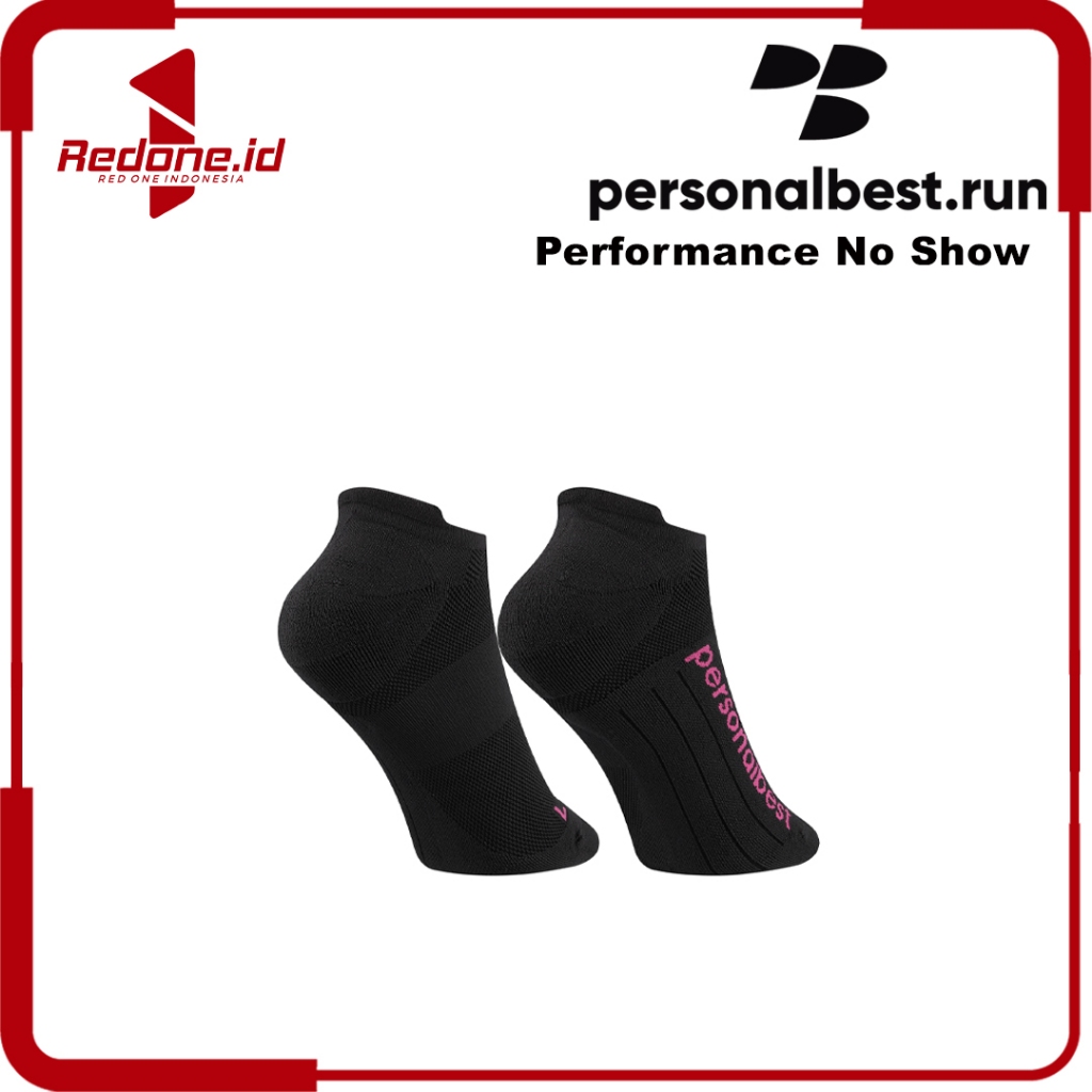 Personal Best Run - Performance No Show Sock - สีดํา