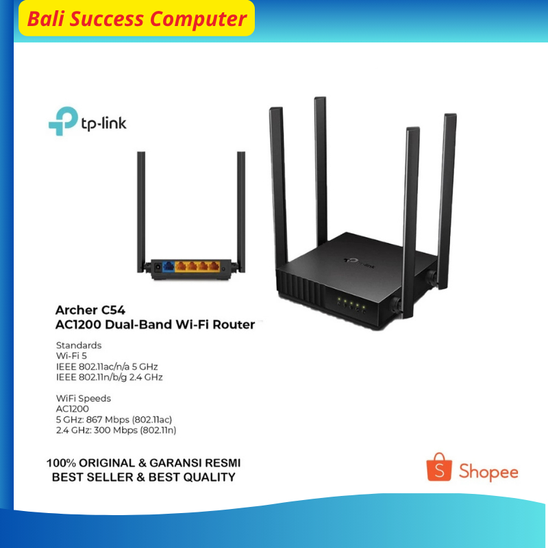 TPLINK Archer C54 AC1200 เราเตอร์ WiFi ดูอัลแบนด์ / Archer C54 AC1200