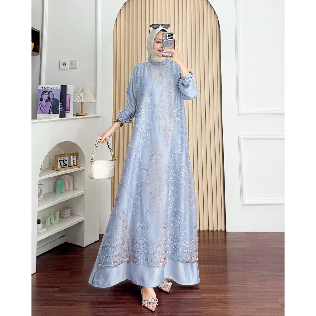 JANNAH ชุดเดรสผ้ากํามะหยี่พรีเมี่ยมหรูหราหรูหรา