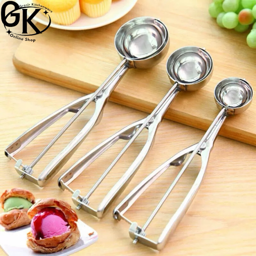 GK ICE CREAM SCOP / ICE CREAM SCOP / STAINLESS STEEL ICE CREAM MEASURING SPOON / ICE CREAM SPOON