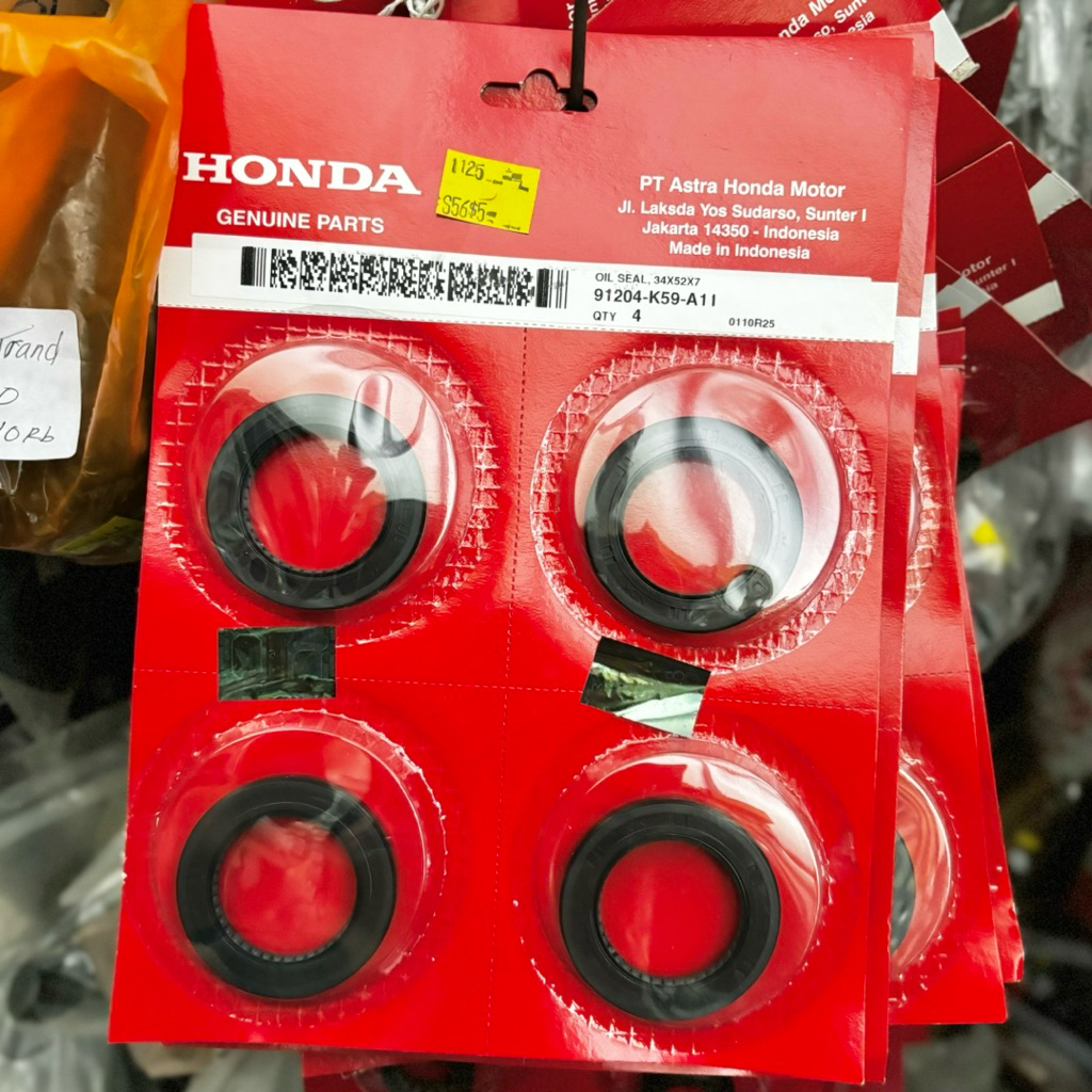 ซีลล้อหลัง 34x52x7 91204-K59-A11 Original Honda Air Blade PCX Vario SH Giorno 125 ADV 150 Stylo 160 