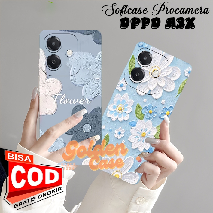 HP [GCS719] Softcase Premium Oppo A3X 2024 / Oppo A5i 4G / Oppo A3 NFC ดอกไม้สุนทรียศาสตร์ล่าสุด - เ