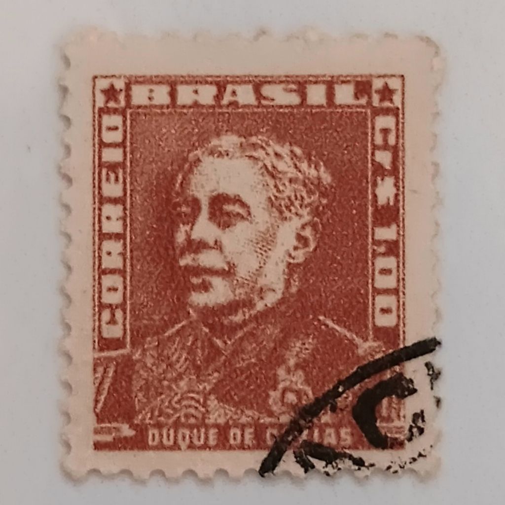 (AD) บราซิลแสตมป์ 1960 ภาพเหมือน - คนที่มีชื่อเสียงในประวัติศาสตร์บราซิล - Duke of Caxias 1 cruzeiro