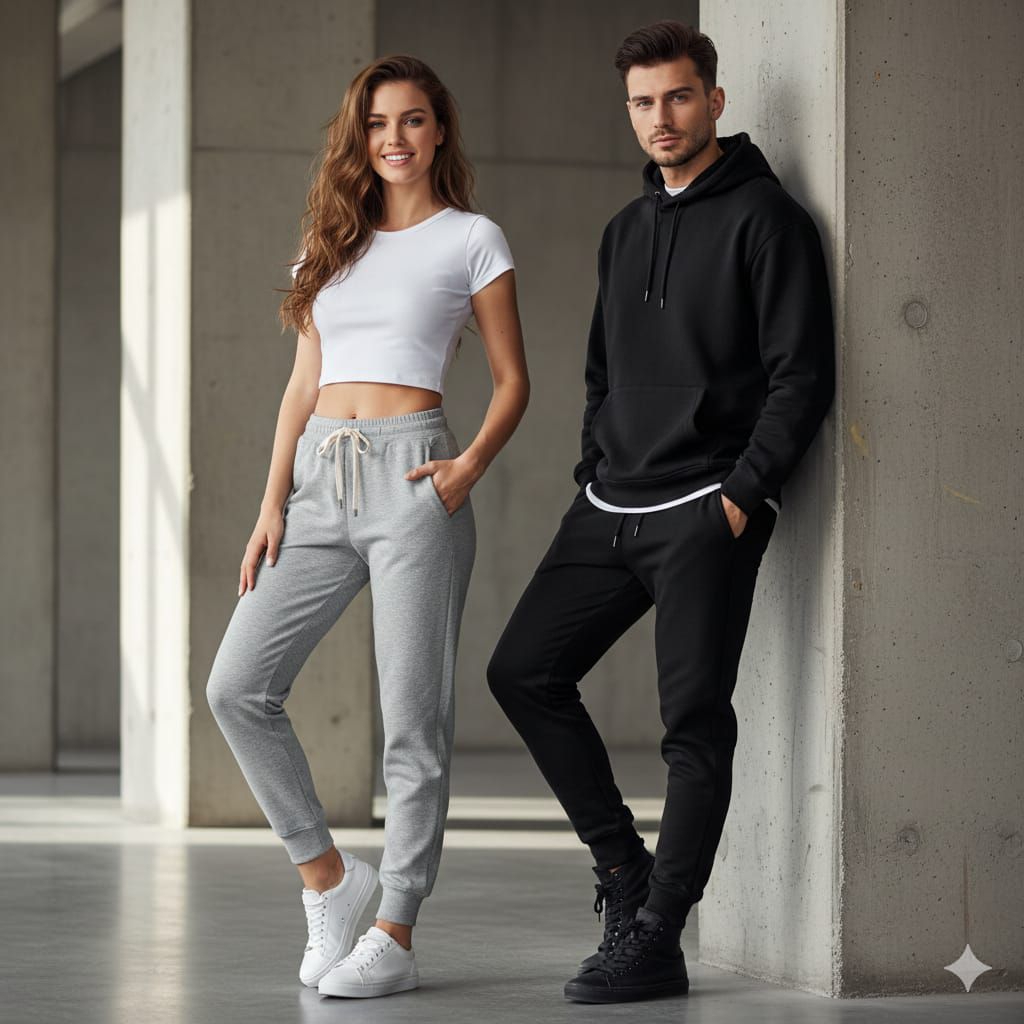 H*M Unisex 2 Color Jogger / jogger unisex แบรนด์ดั้งเดิม / jogger สําหรับทุกเพศล่าสุด