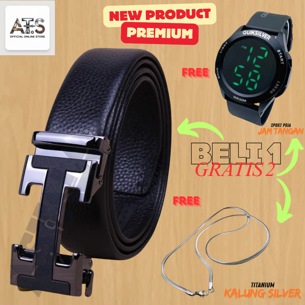 เทีย_OFFICIAL!! ซื้อ 1 แถม 2 ฟรี!! TIA33H6KUL COW LEATHER BELT H HEAD MODE QUALITY MATERIAL ~ ฟรี QS