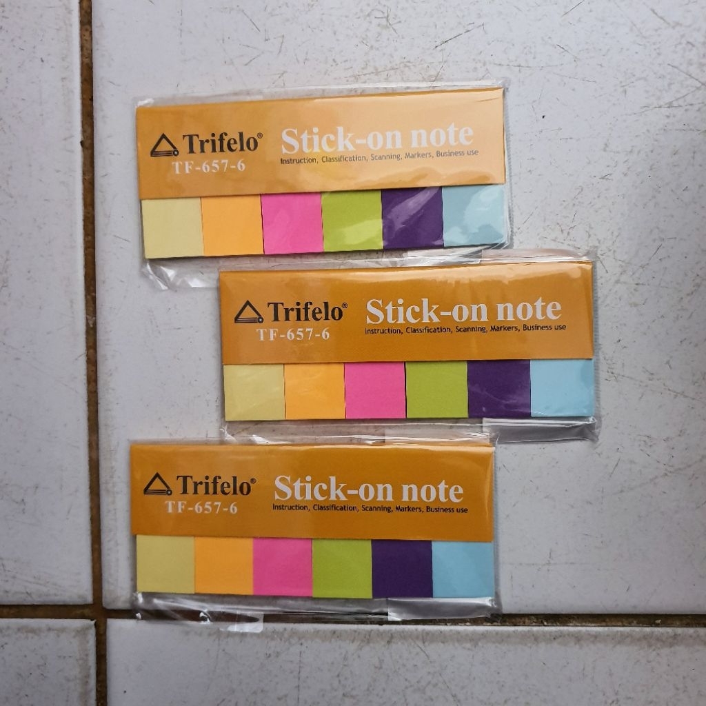 Post-it/ Sticky Notes Trifelo Color/i Paper TF 657-6 / ฟิล์มพลาสติก TF 8002-5