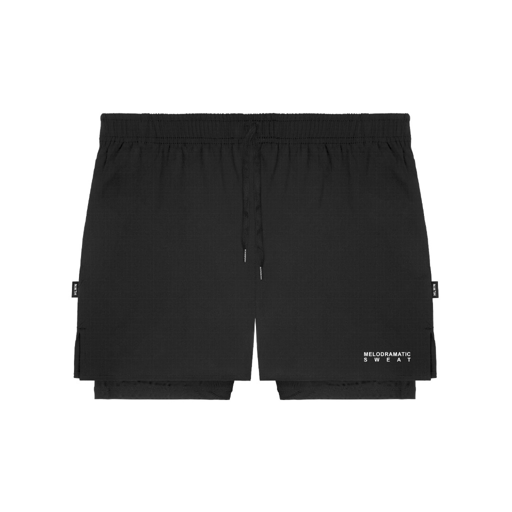 HLWN Running Unisex สั้น สีดํา - Bayanaka