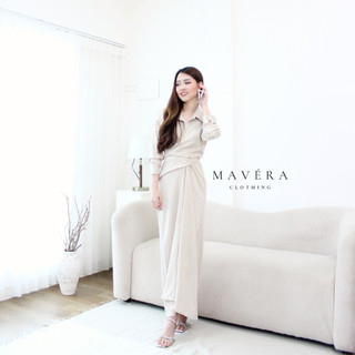 MAVERA - Katherine Multiways Dress Cotton Silk Kimono Wrap Long Dress Mewah Elegan Lembut Nyaman Simple / Dress Wanita Casual