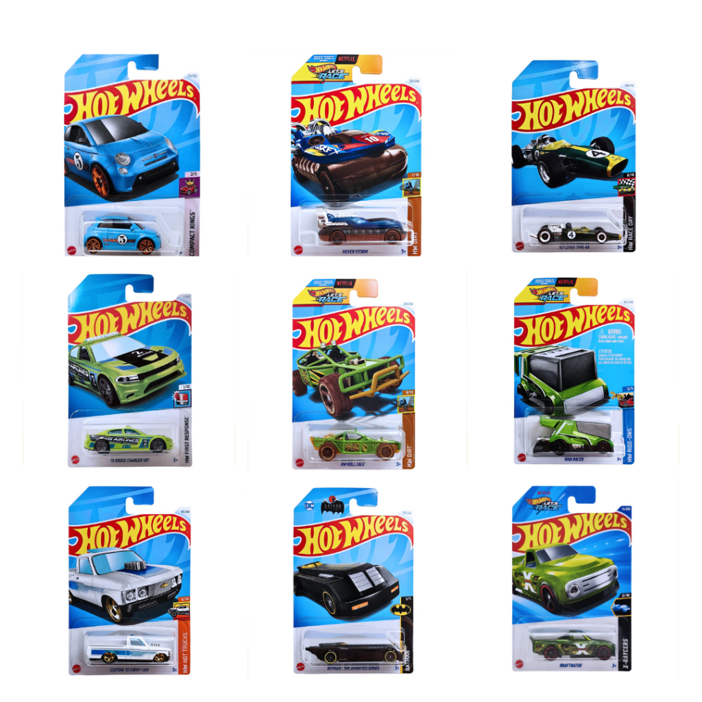 Hotwheels Batman Draftnator Custom 72 Chevy Luv Rink Racer HW Roll Cage 15 Dodge Charger SRT 67 Lotu