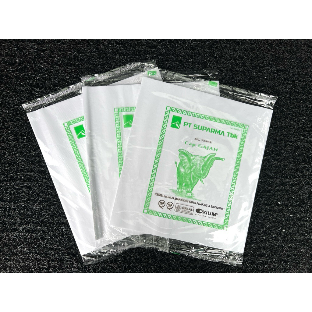 MG Paper GAJAH / KFC Rice Paper 25x27 cm บรรจุ 100 แผ่น - Non-Stick Rice Paper & Food Wrapping Food 