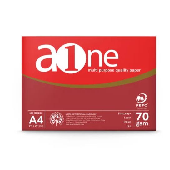 AONE A4 70GR HVS PAPER / PHOTOCOPY PAPER / AONE PRINT PAPER / 1 RIM 500 LBR