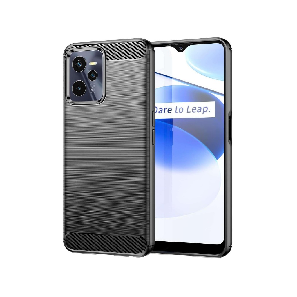 เคส Realme C35 Premium Carbon Fiber - (สีดํา)