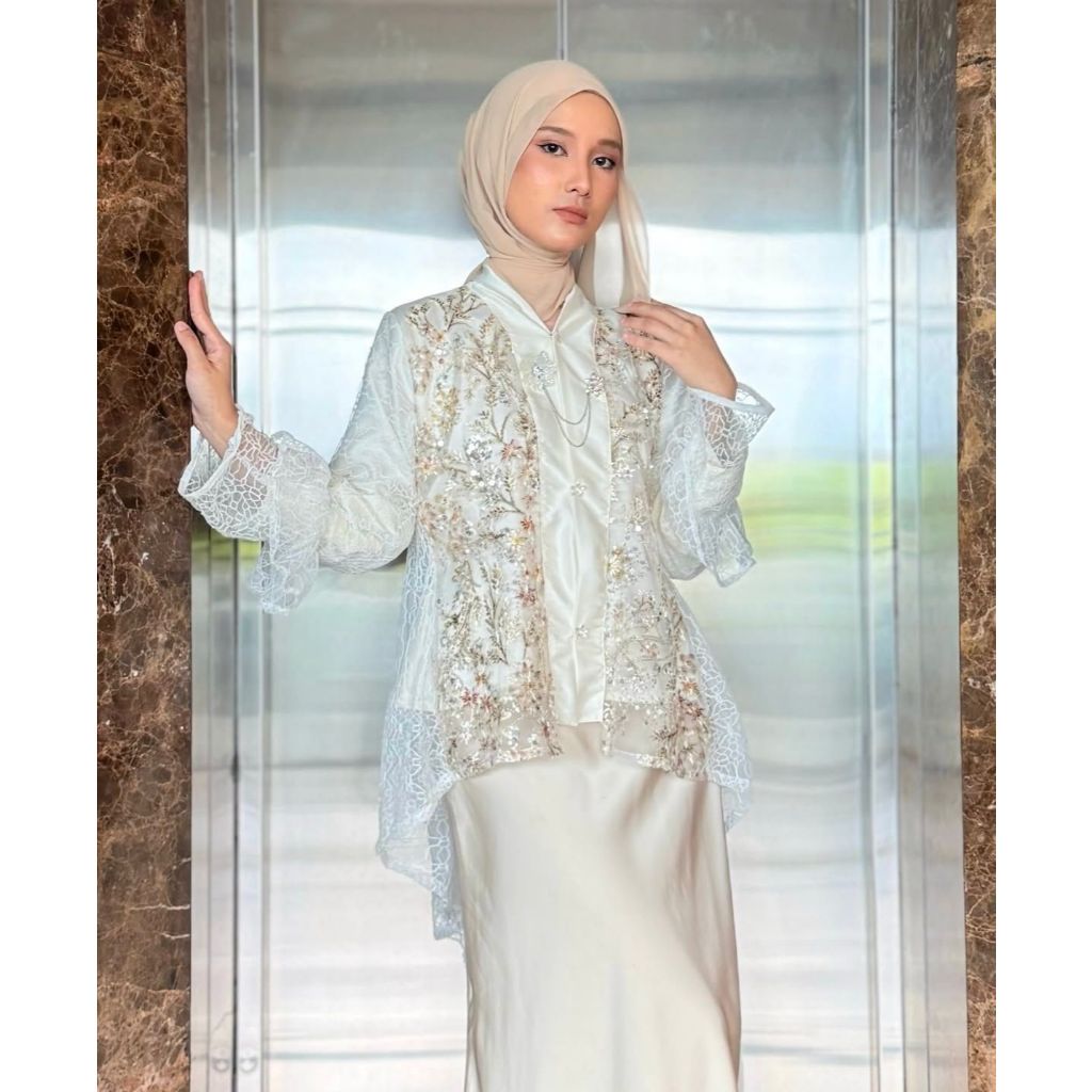 Beachylooks Kebaya Raya Qistina Top Wedding หมั้นชุดสําเร็จการศึกษา