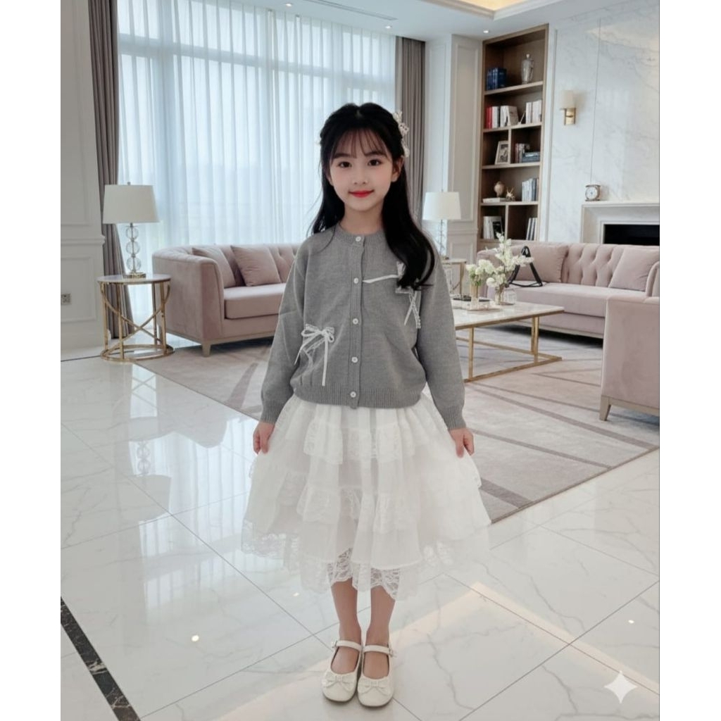 TZ07 CARDI SKIRT SET SIZE 150,160