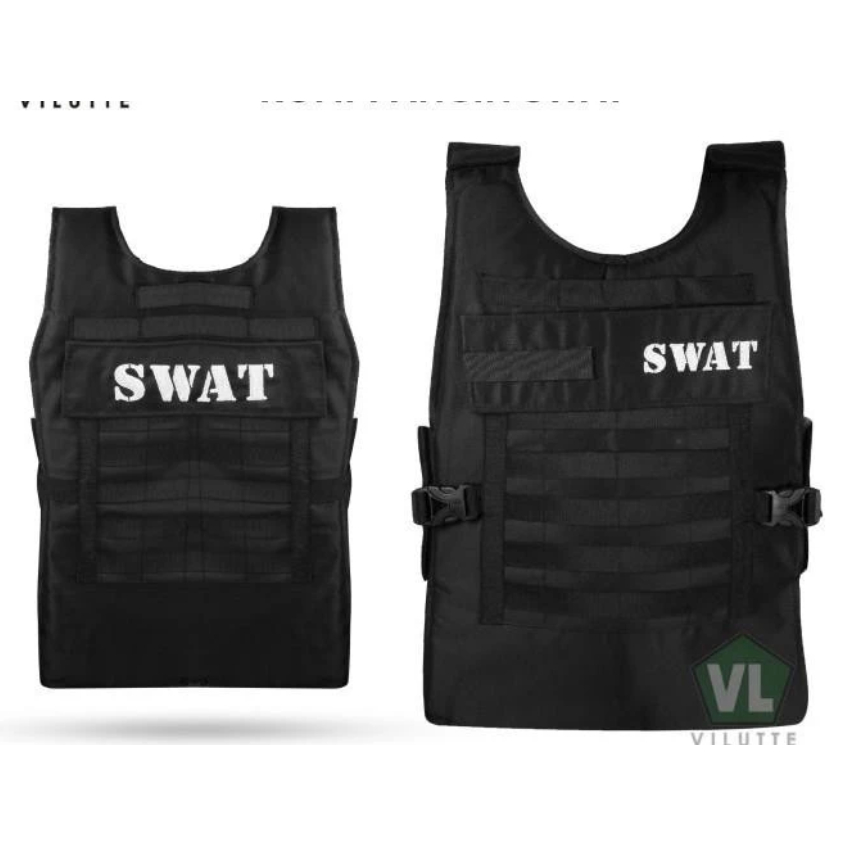 จัดส่งฟรี - SWAT Vest SWAT Motorcycle Vest SWAT Black Vest SWAT Tactical Vest
