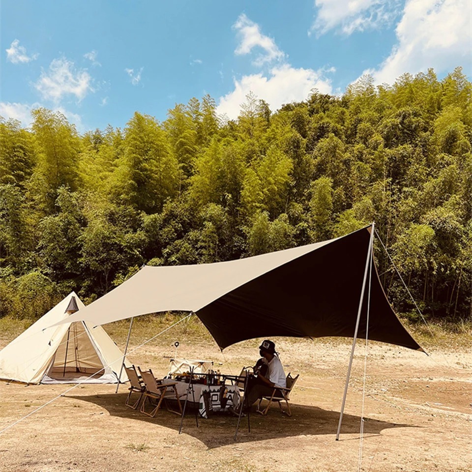 TENDA ฟลายชีทกันน้ํา 3x6 เมตร - ตัวป้องกันเต็นท์แคมป์ปิ้ง 4x6 เมตร - ฟลายชีทเต็นท์ขนาดใหญ่