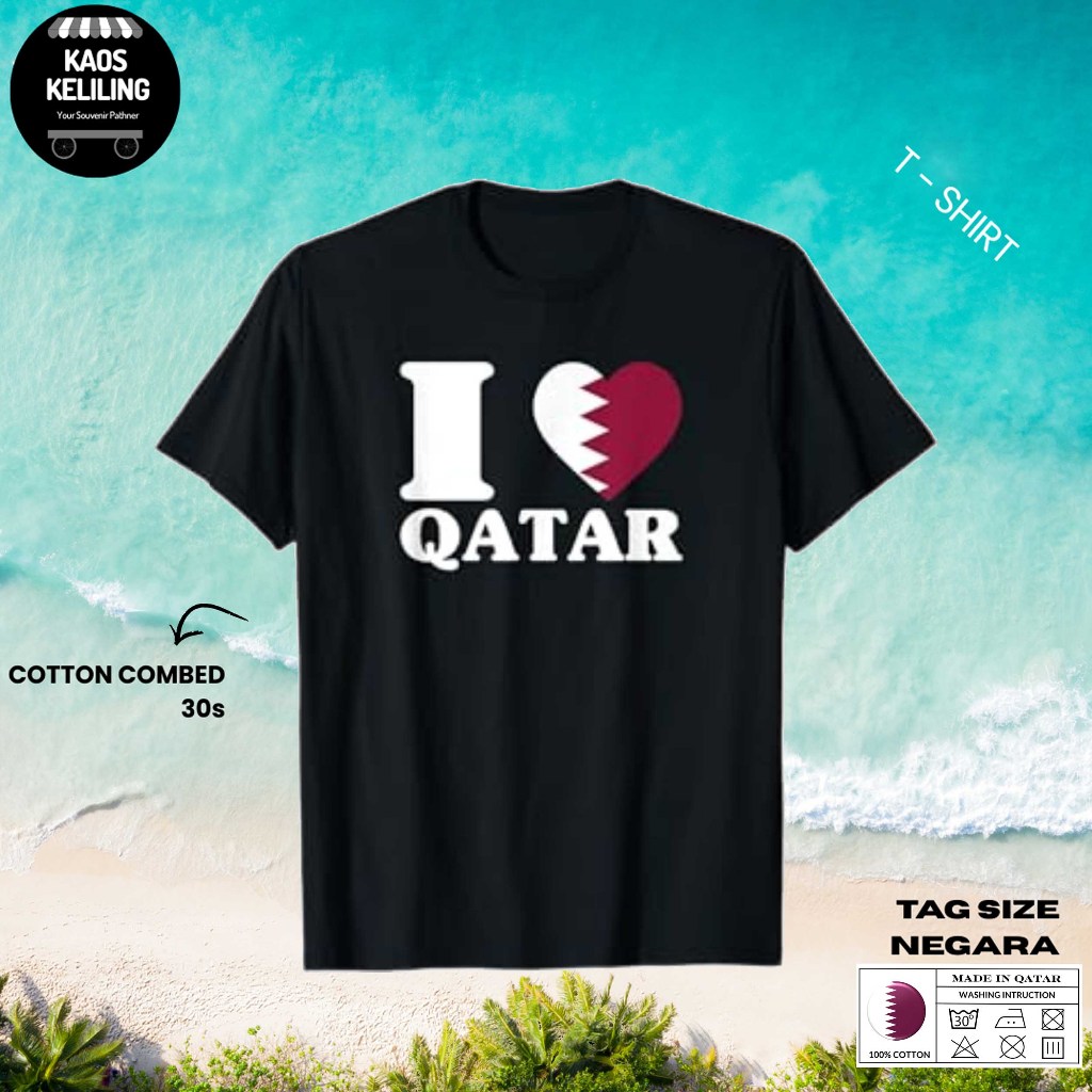 QATAR 15 SOUVENIR เสื้อยืด ORIGINAL QATAR LABEL TAG PREMIUM GIFT SOUVENIR CLOTHES