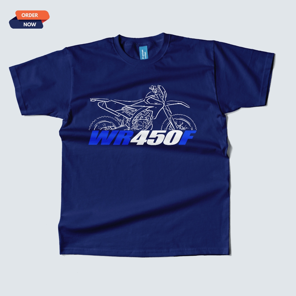 WR450F เสื้อยืด / YAMAHA / SUPERMOTO / เสื้อยืดชั้นนําผู้ชาย / ผ้าฝ้ายพรีเมี่ยม