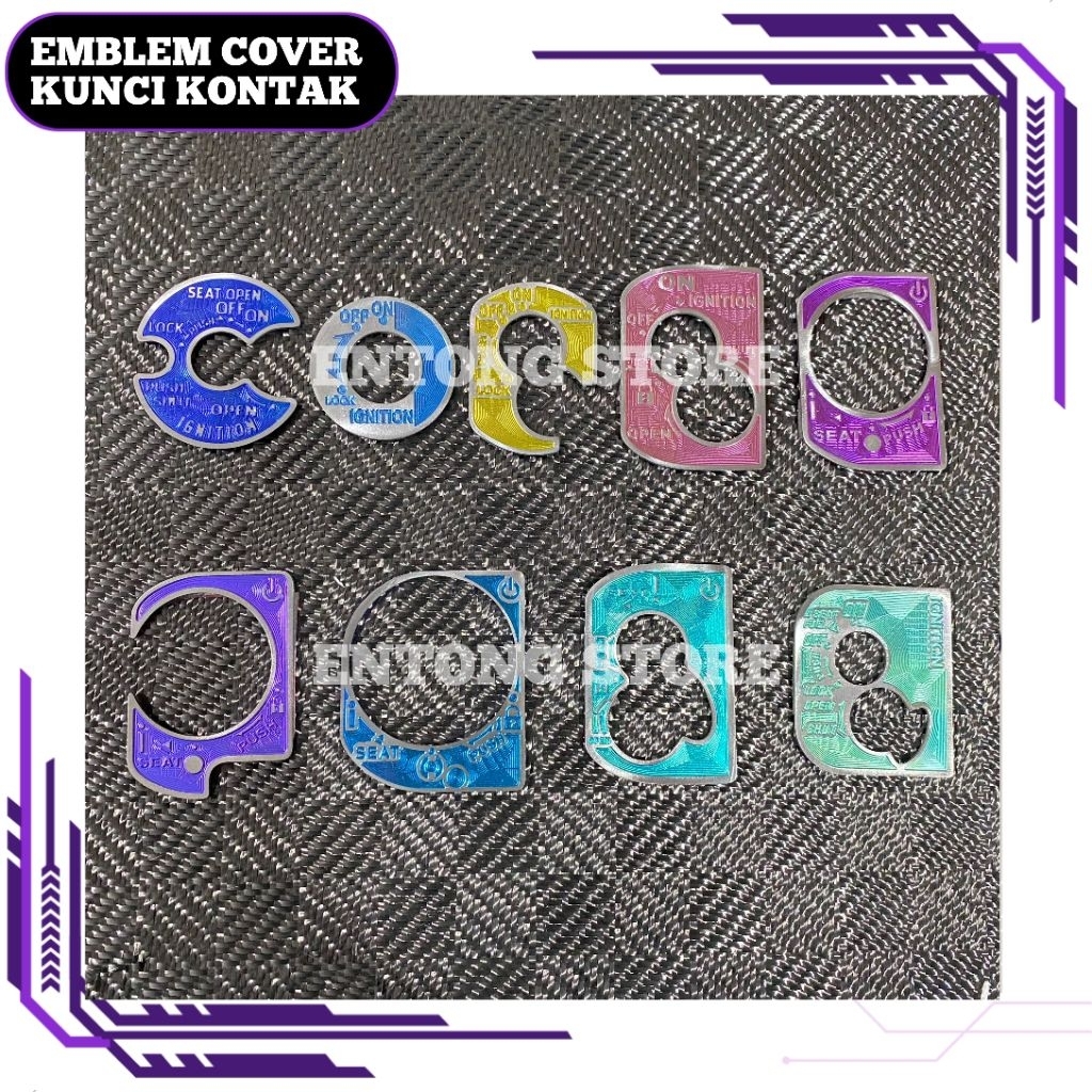 สัญลักษณ์กุญแจจุดระเบิดสีไทเทเนียม / ฝาครอบกุญแจจุดระเบิด