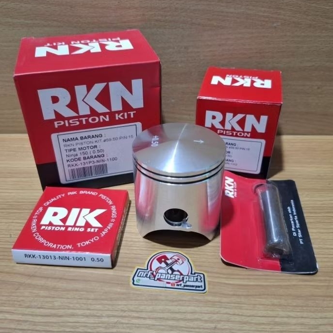 [RKN]// PISTON KIT NINJA 2-STROK 150 PEN 15 MM//SEHER SET RING KAWASAKI NINJA R RR STANDARD/25/50/75