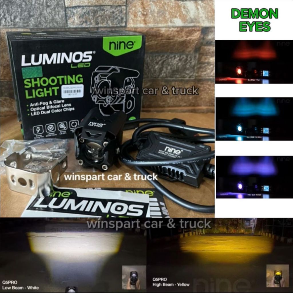 LUXIMOSLED NINE Q5 PRO Q5 MINI SHOOTING LIGHT DEVIL EYE SUPER BRIGHT - NINE AUTOSERIES LUXOSIMOS