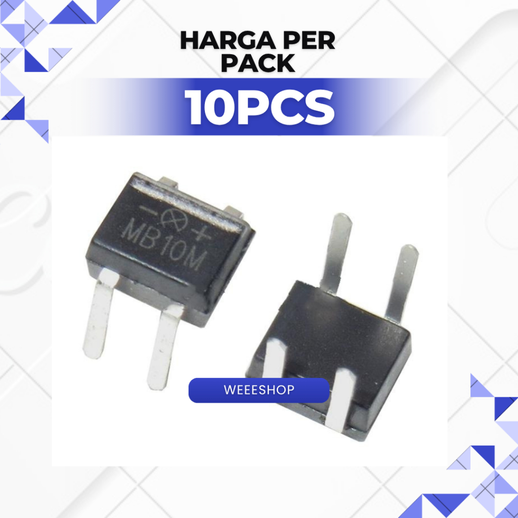 10 ชิ้น Bridge Rectifier MB10M 0.8A 1000V • Rectifier Diode DIP-4 • Full Wave Rectifier