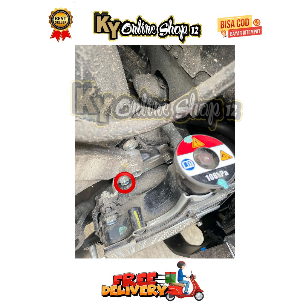 LOKAL REAR RADIATOR PLATE MOUNTING BOLT (1 BOLT) รุ่น 2 คีย์ BIG HEAD PCX 160 STYLO ADV VARIO 160 15