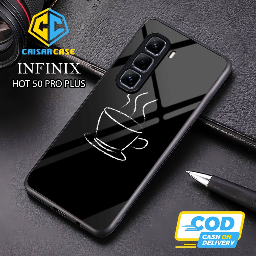เคส Infinix Hot 50 Pro Plus - Infinix Hot 50 Pro Plus Glass Softcase - เคส Infinix Hot 50 Pro Plus -
