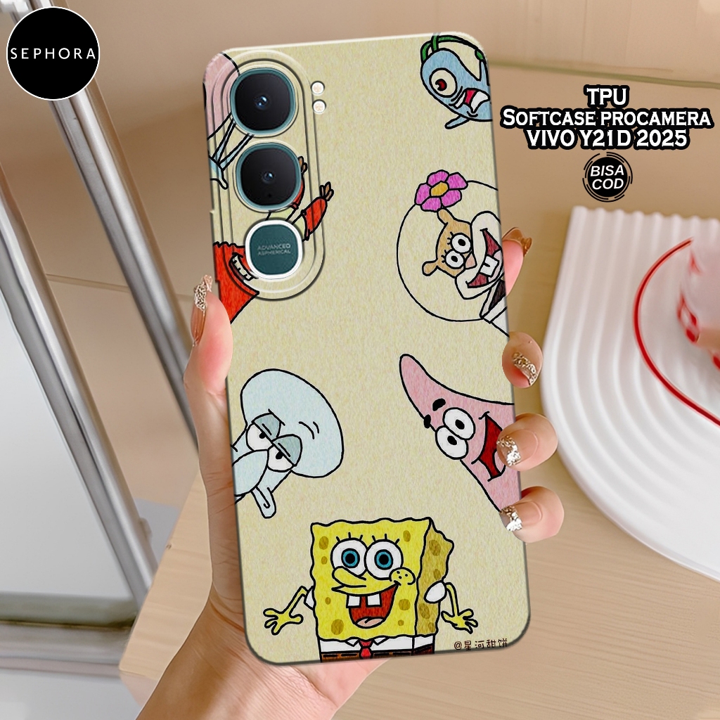 เคส HP ใหม่ล่าสุด VIVO Y21d 2025 - เคสการ์ตูนแฟชั่น - VIVO Y21d 2025 Softcase - เคสกล้อง Pro - เคส V