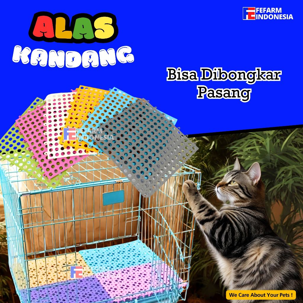 RABBIT CAGE MAT 30x30 POLKADOT MAT - FEFARM RABBIT CAGE MAT