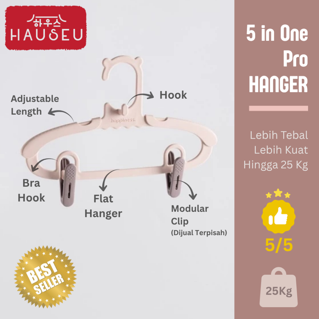 GANTUNGAN HAUSEU - SEOK SEOK Hook Clothes Pants Smart Hanger Minimalist Clothes Hanger Set 10 ชิ้น A