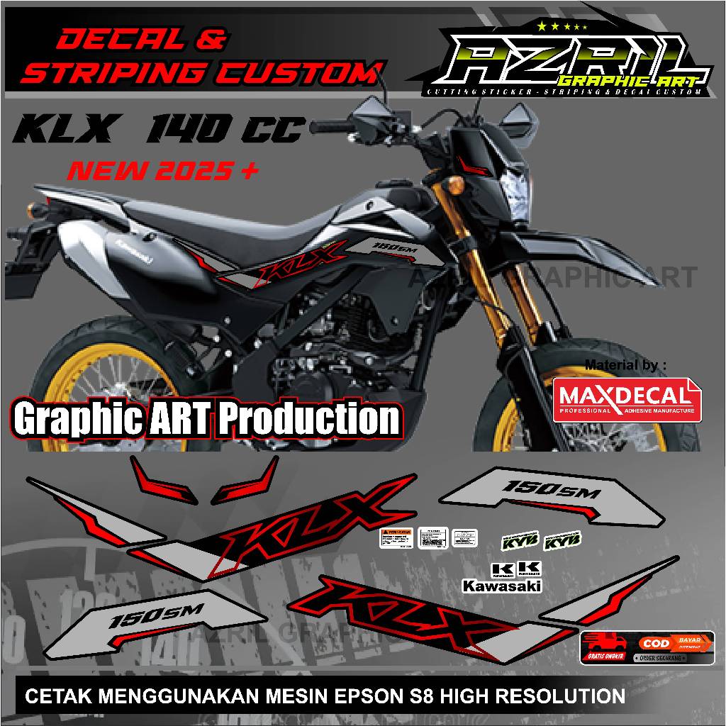 STRIPING KLX 150 SM 2025, KLX SUPERMOTO SE +