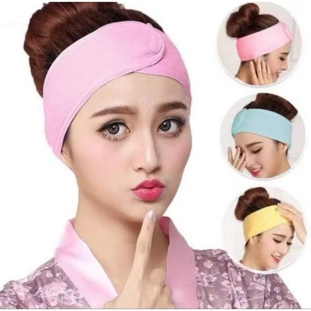 ผ้าโพกหัวบนใบหน้า/ Make up Bandana/ Salon Bandana/ Spa Bandana/ ผ้าคาดผม