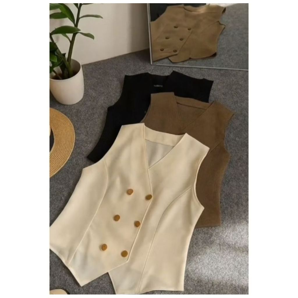 BASIC VEST - TOP VEST ผู้หญิง - ผู้หญิง VEST - สไตล์เกาหลี