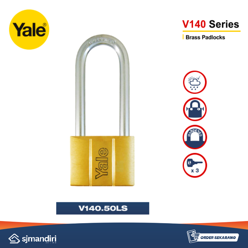 Yale กุญแจทองเหลือง V140.50LS กุญแจทองเหลือง Yale กุญแจ V140.50LS65 Yale V140.50LS90 บ้านล็อค Home P
