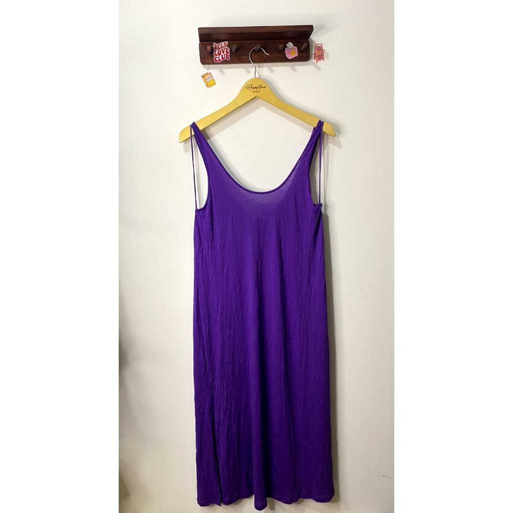 OYSHO PURPLE NIGHT GOWN MIDI DRESS