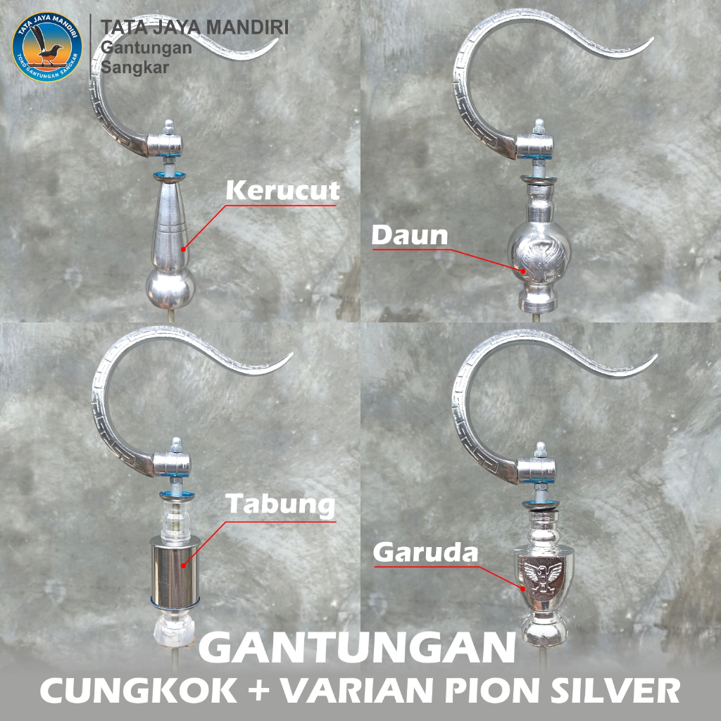 GANTUNGAN FULLSET ผู้แขวน, เครื่องแขวนเงิน, เครื่องแขวนนกสแควร์