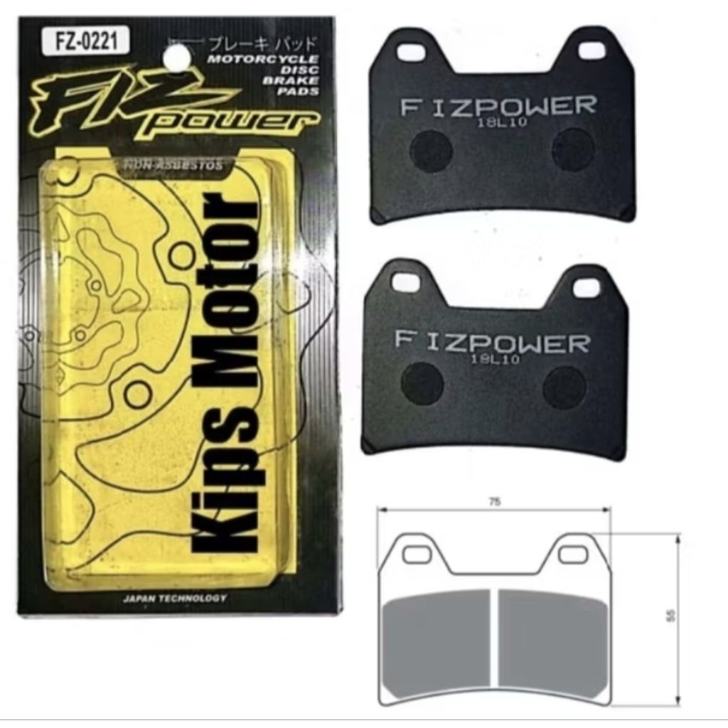 ผ้าเบรคหน้า J.Juan ZF 17.3 ZERO DSR / DSX FizPower FZ 0221