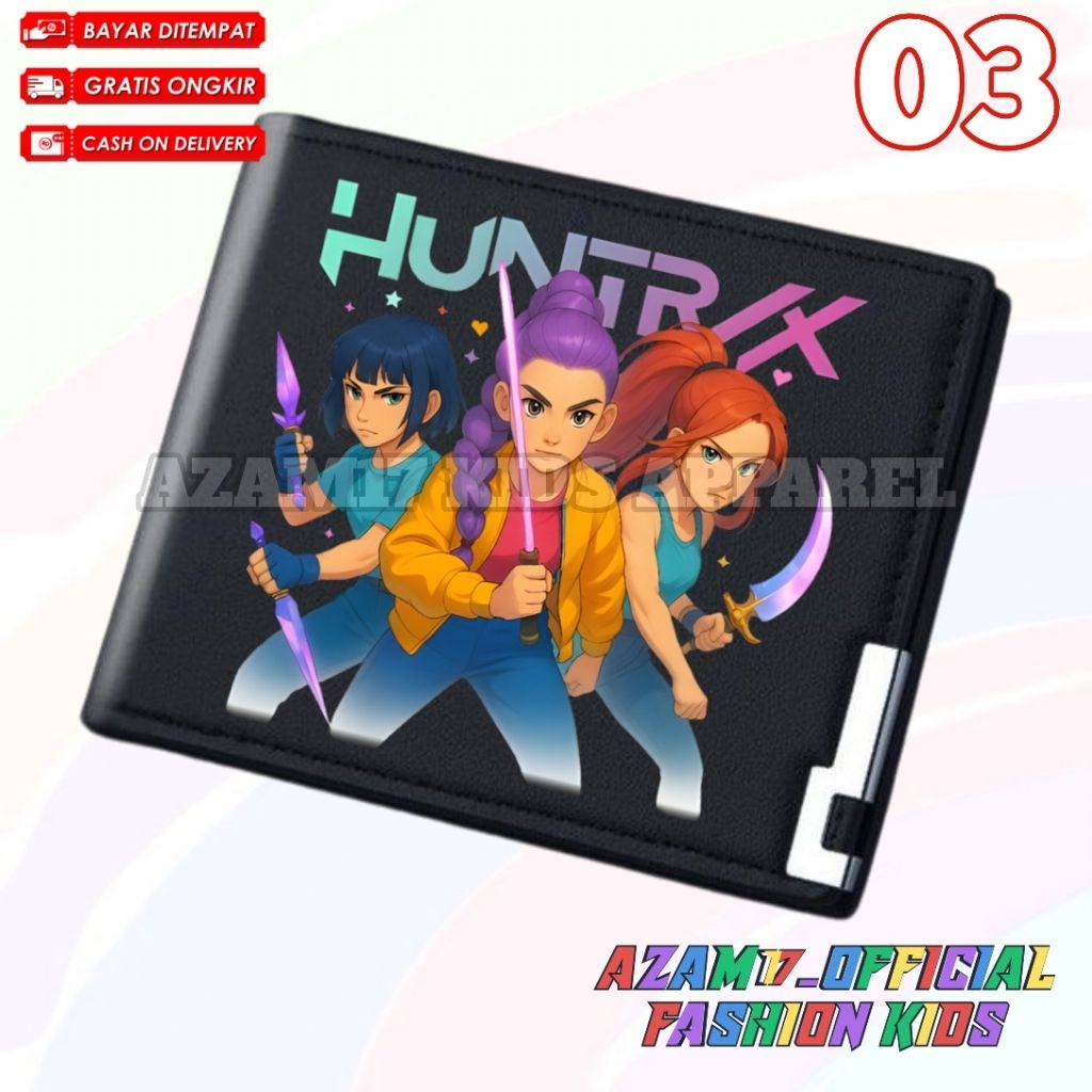 HUNTRIX DEMON HUNTER KPOP CHILDRENS FOLDING WALLET ฟรีชื่อ / KPOP DEMON HUNTER HUNTRIX CHILDRENS WAL
