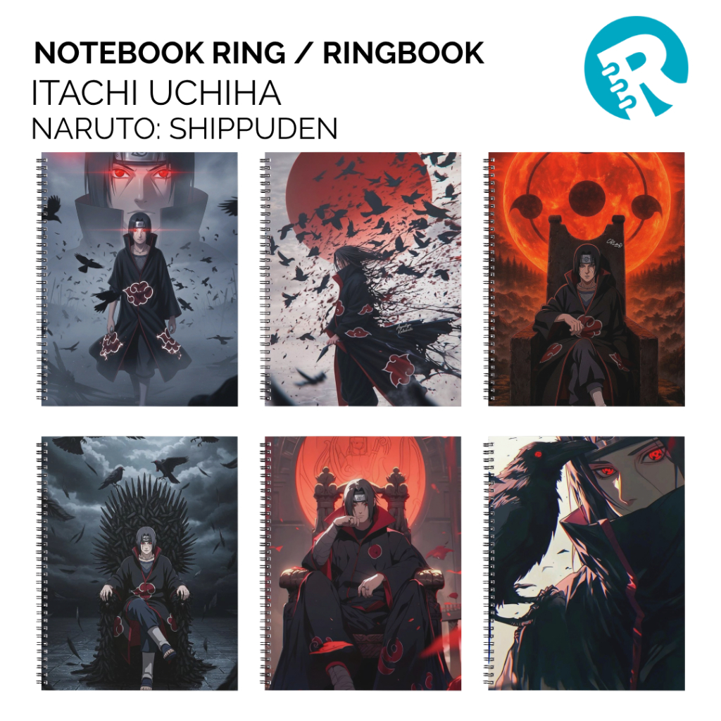 (Naruto: Shippuden) Itachi Uchiha Diary Notebook Ring เกลียว A6 60 แผ่น