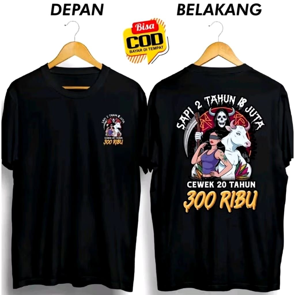 เสื้อยืด DISTRO สําหรับผู้ชายระดับพรีเมียม II COW 2 ปี 18 MILLION