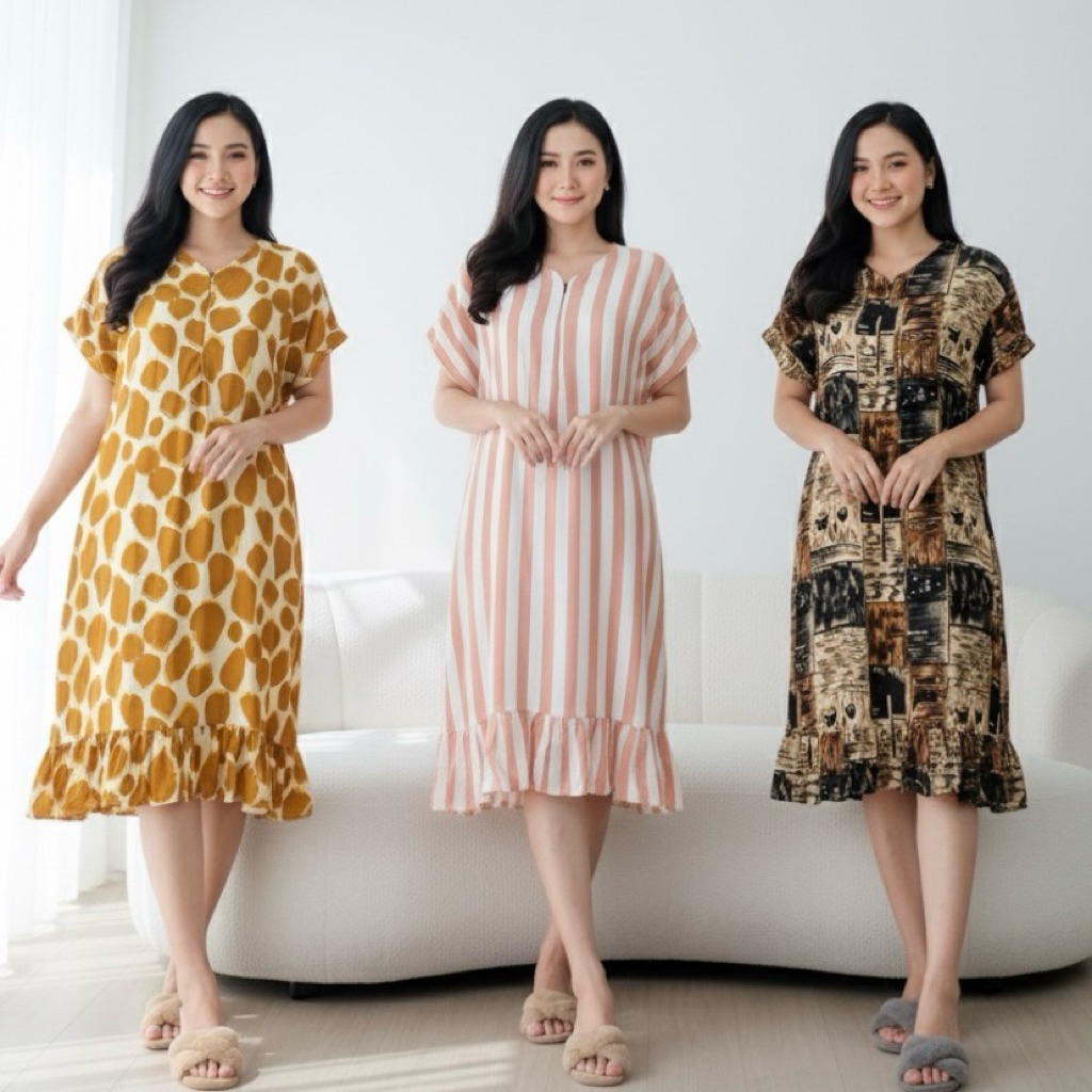 RUFFLE DRESS / BUSUI DRESS / MODERN RAYON DRESS