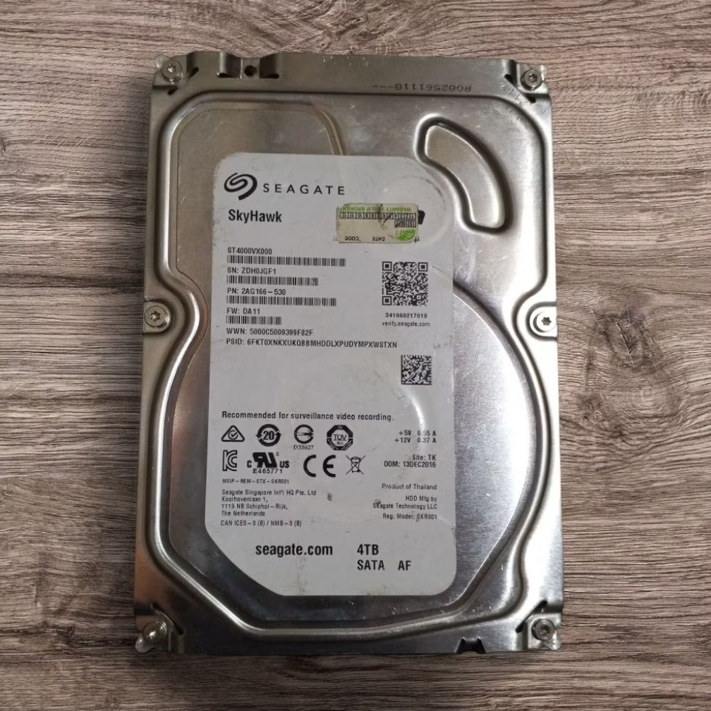 HDD Hard Disk Computer Server CCTV 4TB Damaged Sata Model