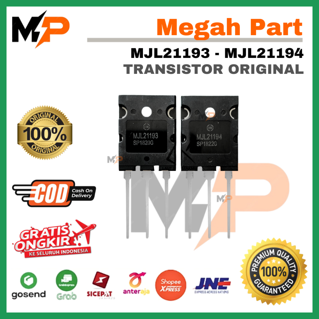 ทรานซิสเตอร์ MJL21193 MJL21194 ชุด ORIGINAL - TR MJL21193 - TR MJL21194 - MJL 21193 MJL 21194 - ทราน